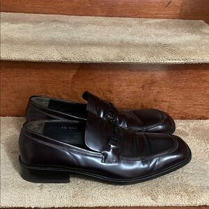 Authentic Gucci Brown Loafers Slip Ons Glossy Finish SZ 12D Excellent Co…